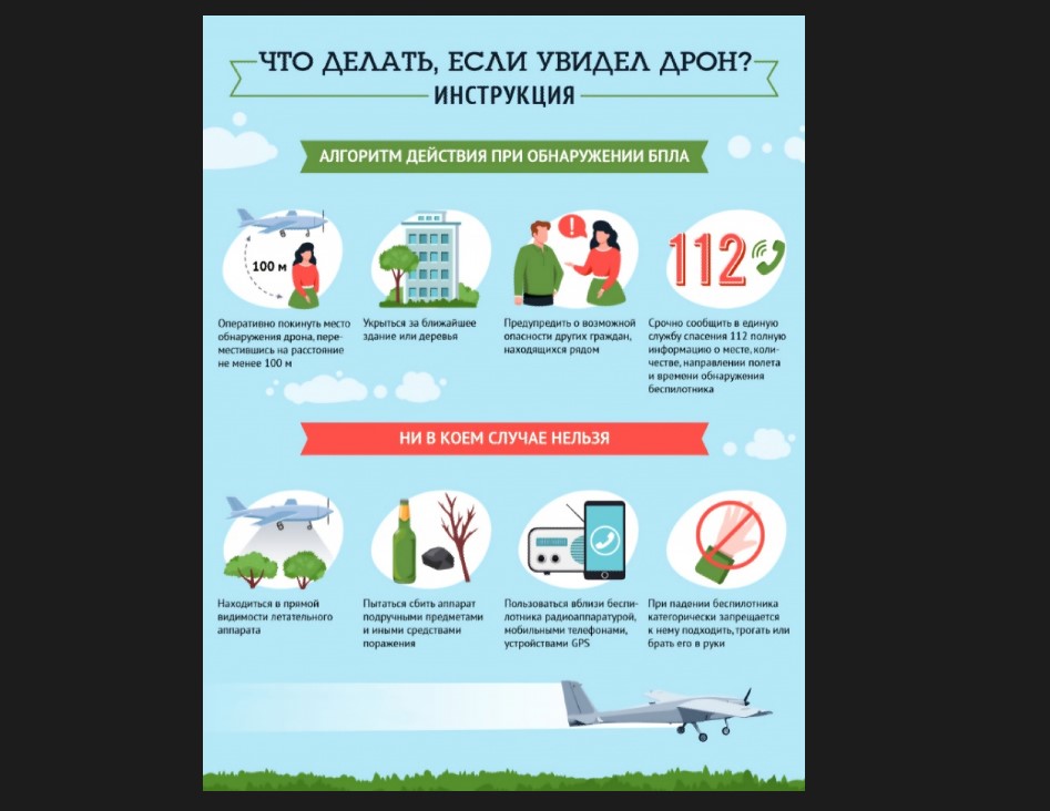 Если увидел дрон, что делать.